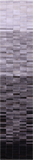 Grey & White Gradient Brickwork Natural Cowhide Hand Stitched Patchwork Runner Rug - 2' 6" X 12' 0"