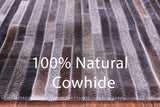 Brown & White Natural Cowhide Hand Stitched Patchwork Runner Rug - 2' 6" X 12' 0"