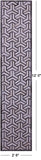 Grey & White Natural Cowhide Hand Stitched Patchwork Runner Rug - 2' 6" X 12' 0"