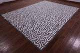 Grey & White Natural Cowhide Hand Stitched Patchwork Rug - 9' 0" X 12' 0"