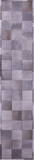 Grey Natural Cowhide Hand Stitched Patchwork Runner Rug - 2' 6" X 12' 0"