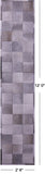 Grey Natural Cowhide Hand Stitched Patchwork Runner Rug - 2' 6" X 12' 0"