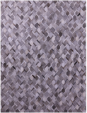 Grey & White Natural Cowhide Hand Stitched Patchwork Rug - 9' 0" X 12' 0"