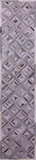 Grey & White Natural Cowhide Hand Stitched Patchwork Runner Rug - 2' 6" X 12' 0"