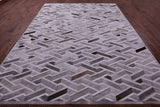 Grey Natural Cowhide Hand Stitched Patchwork Rug - 9' 0" X 12' 0"