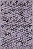 Grey Natural Cowhide Hand Stitched Patchwork Rug - 6' 0" X 9' 0"