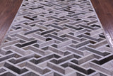 Grey Natural Cowhide Hand Stitched Patchwork Rug - 6' 0" X 9' 0"