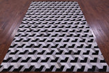 Black & White Natural Cowhide Hand Stitched Patchwork Rug - 6' 0" X 9' 0"