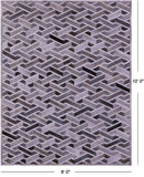 Grey Natural Cowhide Hand Stitched Patchwork Rug - 8' 0" X 10' 0"