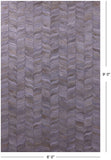 Ivory Natural Cowhide Hand Stitched Patchwork Rug - 6' 0" X 9' 0"