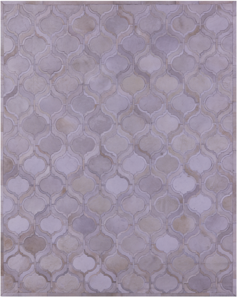 Ivory Natural Cowhide Hand Stitched Patchwork Rug - 8' 0" X 10' 0"
