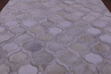 Ivory Natural Cowhide Hand Stitched Patchwork Rug - 8' 0" X 10' 0"