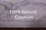Ivory Natural Cowhide Hand Stitched Patchwork Rug - 8' 0" X 10' 0"