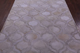 Ivory Natural Cowhide Hand Stitched Patchwork Rug - 6' 0" X 9' 0"