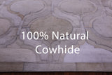Ivory Natural Cowhide Hand Stitched Patchwork Rug - 6' 0" X 9' 0"