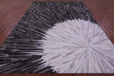 Brown & White Natural Cowhide Hand Stitched Patchwork Rug - 9' 0" X 12' 0"