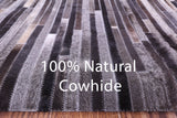 Brown & White Natural Cowhide Hand Stitched Patchwork Rug - 9' 0" X 12' 0"