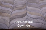 Ivory Natural Cowhide Hand Stitched Patchwork Rug - 8' 0" X 10' 0"