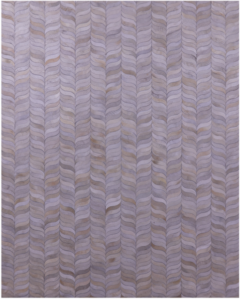 Ivory Natural Cowhide Hand Stitched Patchwork Rug - 8' 0" X 10' 0"