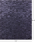 Black Natural Cowhide Hand Stitched Patchwork Rug - 8' 0" X 10' 0"