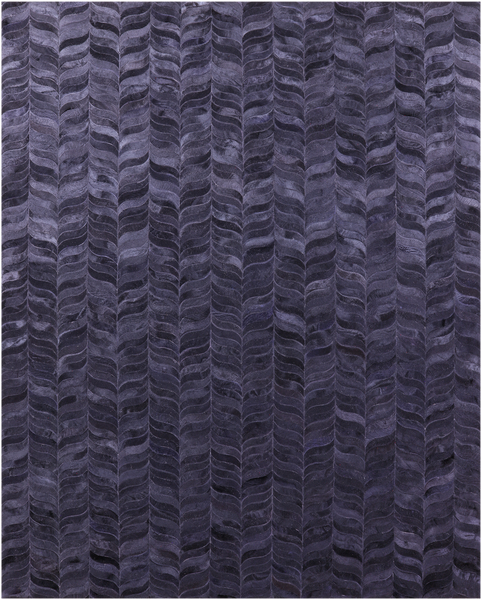 Black Natural Cowhide Hand Stitched Patchwork Rug - 8' 0" X 10' 0"