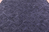 Black Natural Cowhide Hand Stitched Patchwork Rug - 8' 0" X 10' 0"