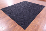 Black Natural Cowhide Hand Stitched Patchwork Rug - 8' 0" X 10' 0"