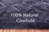 Black Natural Cowhide Hand Stitched Patchwork Rug - 8' 0" X 10' 0"