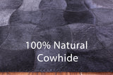 Black Natural Cowhide Hand Stitched Patchwork Rug - 8' 0" X 10' 0"
