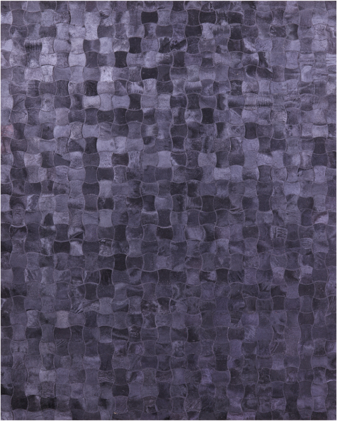 Black Natural Cowhide Hand Stitched Patchwork Rug - 8' 0" X 10' 0"