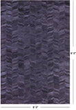 Black Natural Cowhide Hand Stitched Patchwork Rug - 6' 0" X 9' 0"