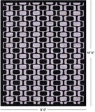 Black & White Natural Cowhide Hand Stitched Patchwork Rug - 8' 0" X 10' 0"