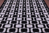 Black & White Natural Cowhide Hand Stitched Patchwork Rug - 8' 0" X 10' 0"