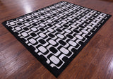 Black & White Natural Cowhide Hand Stitched Patchwork Rug - 8' 0" X 10' 0"