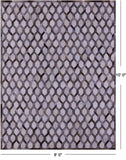 Grey & White Natural Cowhide Hand Stitched Patchwork Rug - 8' 0" X 10' 0"