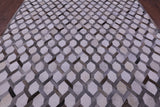 Grey & White Natural Cowhide Hand Stitched Patchwork Rug - 8' 0" X 10' 0"