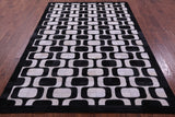 Black & White Natural Cowhide Hand Stitched Patchwork Rug - 6' 0" X 9' 0"