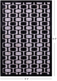 Black & White Natural Cowhide Hand Stitched Patchwork Rug - 6' 0" X 9' 0"