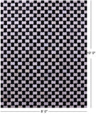 Black & White Natural Cowhide Hand Stitched Patchwork Rug - 8' 0" X 10' 0"