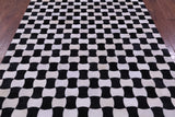 Black & White Natural Cowhide Hand Stitched Patchwork Rug - 6' 0" X 9' 0"