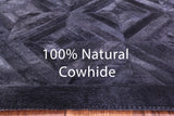 Black Natural Cowhide Hand Stitched Patchwork Rug - 6' 0" X 9' 0"