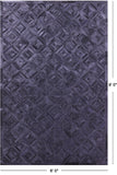 Black Natural Cowhide Hand Stitched Patchwork Rug - 6' 0" X 9' 0"