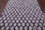 Grey & White Natural Cowhide Hand Stitched Patchwork Rug - 6' 0" X 9' 0"