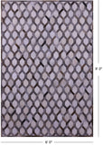 Grey & White Natural Cowhide Hand Stitched Patchwork Rug - 6' 0" X 9' 0"