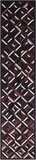 Brown Natural Cowhide Hand Stitched Patchwork Runner Rug - 2' 6" X 12' 0"