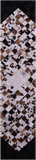 Brown & White & Black Natural Cowhide Hand Stitched Patchwork Runner Rug - 2' 6" X 12' 0"