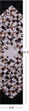 Brown & White & Black Natural Cowhide Hand Stitched Patchwork Runner Rug - 2' 6" X 12' 0"