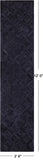 Black Natural Cowhide Hand Stitched Patchwork Runner Rug - 2' 6" X 12' 0"