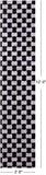 Black & White Natural Cowhide Hand Stitched Patchwork Runner Rug - 2' 6" X 12' 0"