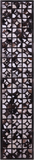 Brown & White Natural Cowhide Hand Stitched Patchwork Runner Rug - 2' 6" X 12' 0"